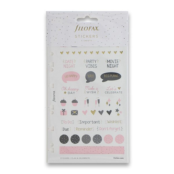 Samolepky Confetti náplň osobních/A5 diářů Filofax