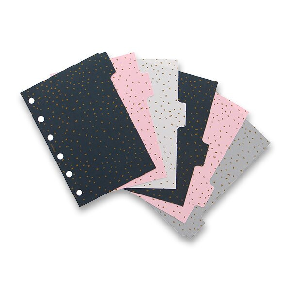 Rozřazovač Confetti 6 záložek náplň kapesních diářů Filofax