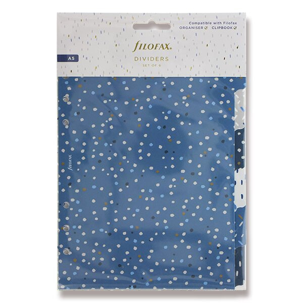 Rozřazovač Indigo 6 záložek náplň A5 diářů Filofax