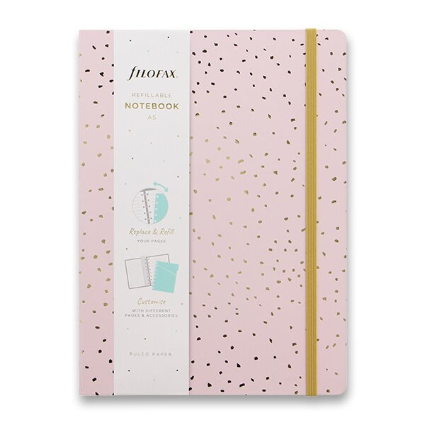 Zápisník Filofax Notebook Confetti A5 Rose Quartz