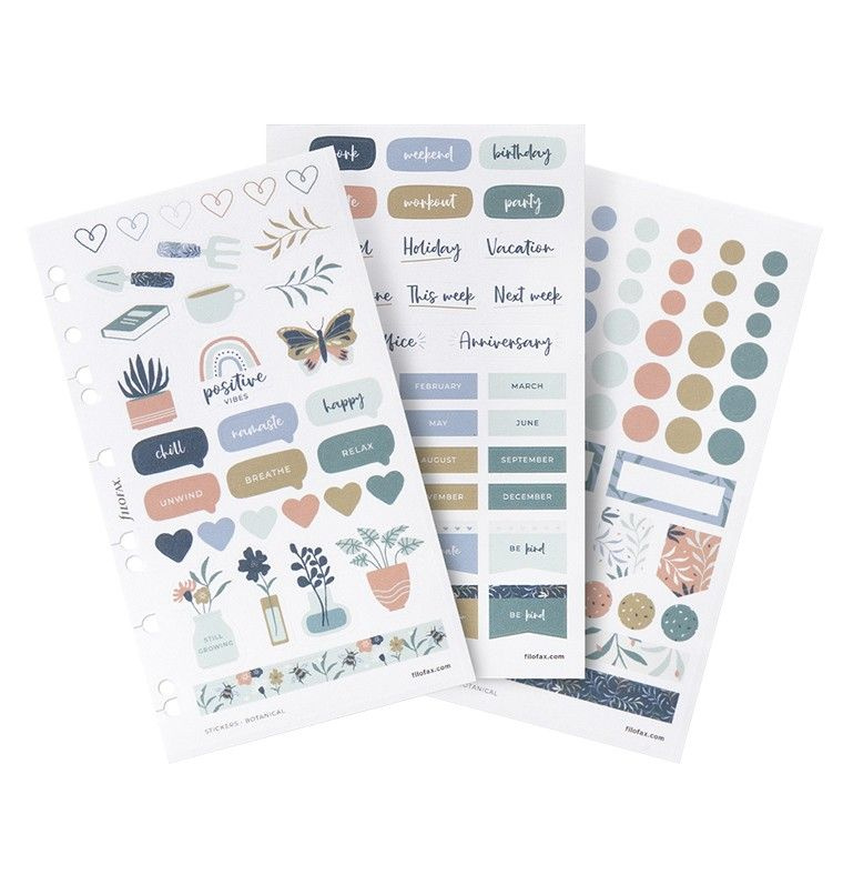 Samolepky Multi Botanical náplň osobních/A5 diářů Filofax
