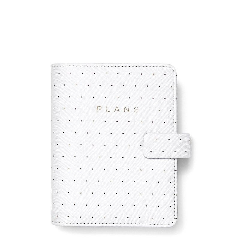 Filofax Kroužkový diář 2025 Moonlight bílá kapesní