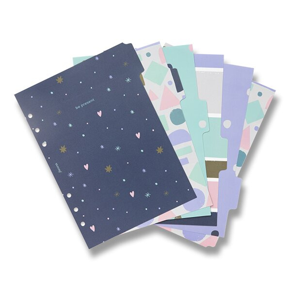 Rozřazovač Good Vibes 6 záložek náplň A5 diářů Filofax