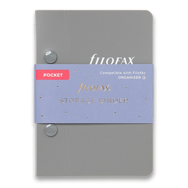 Archivační pořadač pro kapesní diáře Filofax, šedý
