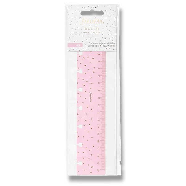 Pravítko/záložka, Confetti náplň A5 k Notebook Filofax