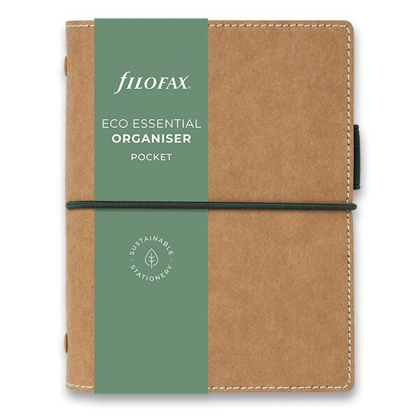 Kroužkový diář 2025 Filofax Eco Essentials kapesní - golden oak
