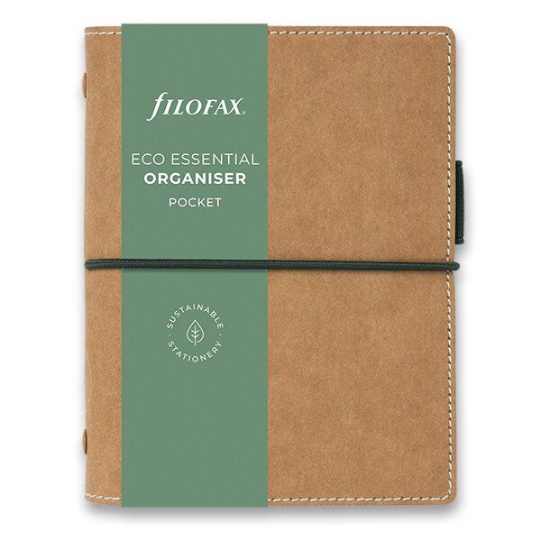 Kroužkový diář 2025 Filofax Eco Essentials kapesní - golden oak