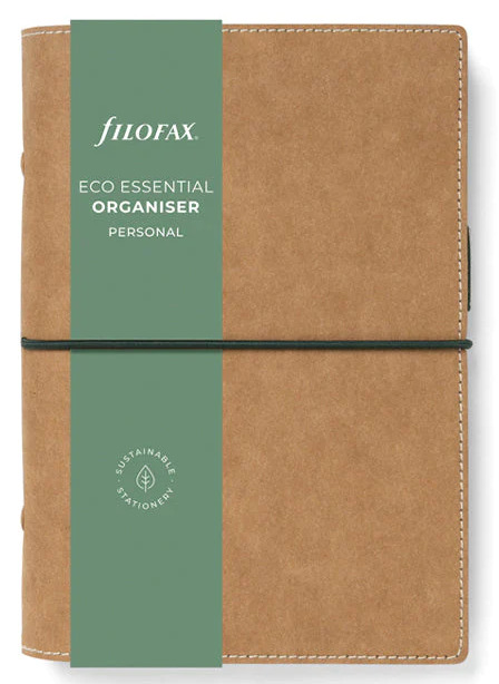 Kroužkový diář 2025 Filofax Eco Essentials osobní - golden oak