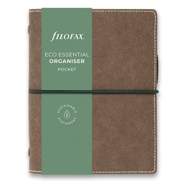 Kroužkový diář 2025 Filofax Eco Essentials kapesní - dark walnut