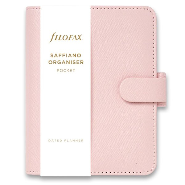 Kapesní diář Filofax Saffiano A7 růžový