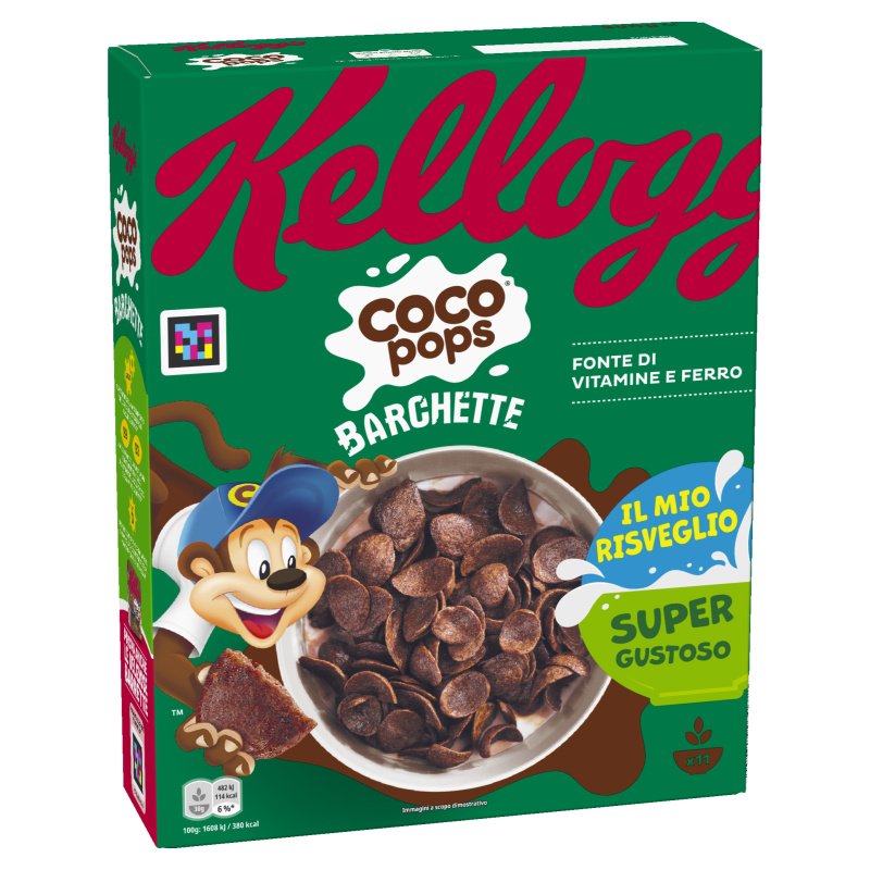 Kellogg's čokoládová lupínky (Coco pops barchette) 400g