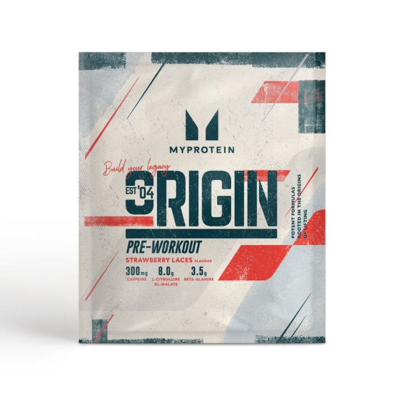 MyProtein Origin Pre-Workout, 20 g Příchuť: Jahoda
