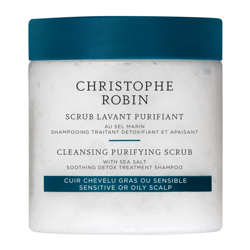 Christophe Robin Purifying Scrub With Sea Salt hloubkově čisticí peeling s mořskou solí 250 ml