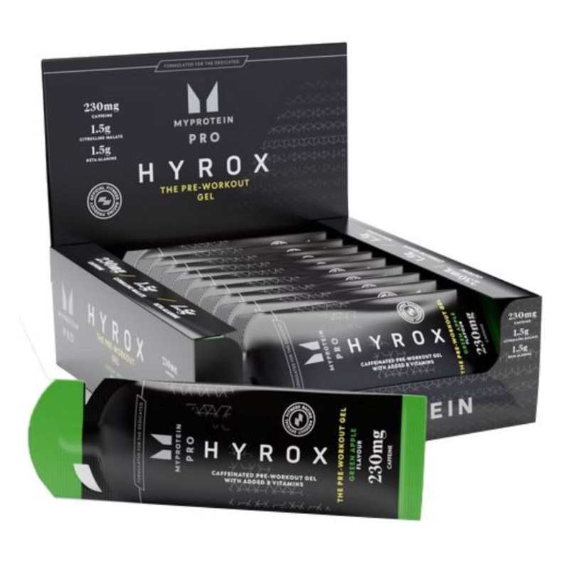 MyProtein THE HYROX Pre Workout Gel, 48 g Příchuť: Zelené jablko