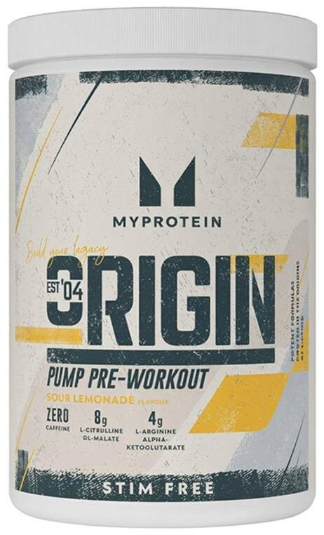 MyProtein Origin Pre-Workout Stim Free, 750 g Příchuť: Kyselá limonáda