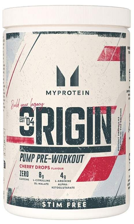 MyProtein Origin Pre-Workout Stim Free, 600 g Příchuť: Třešeň