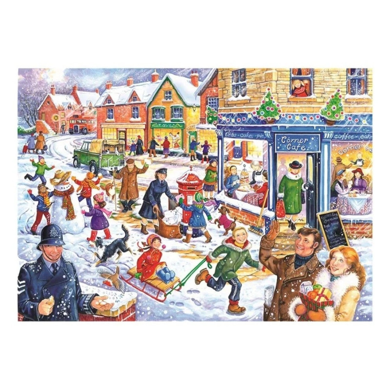 HOP Puzzle Zimní radovánky ve městě 250 velkých dílků