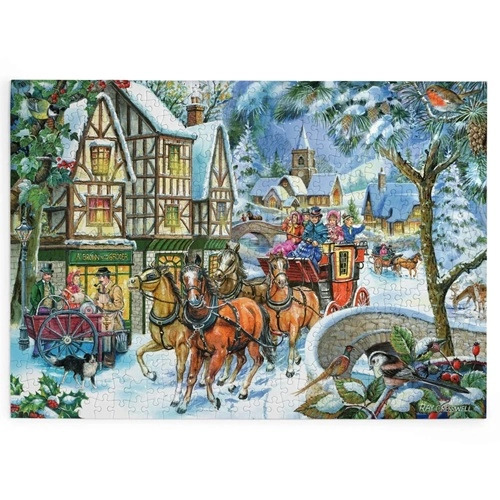 HOP Puzzle Zimní dostavník 500 velkých dílků