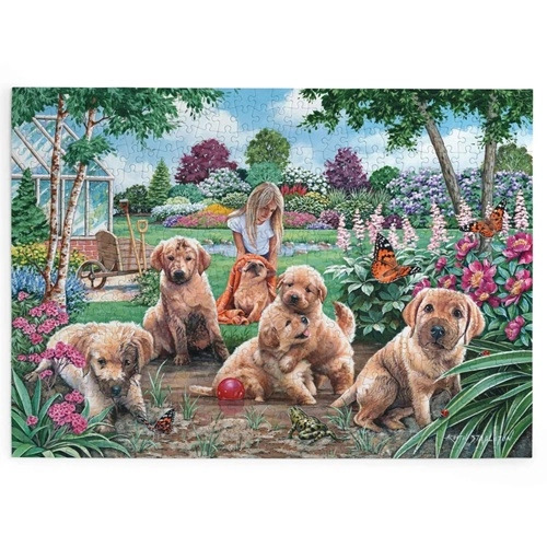 HOP Puzzle Hrající si štěňata 500 velkých dílků