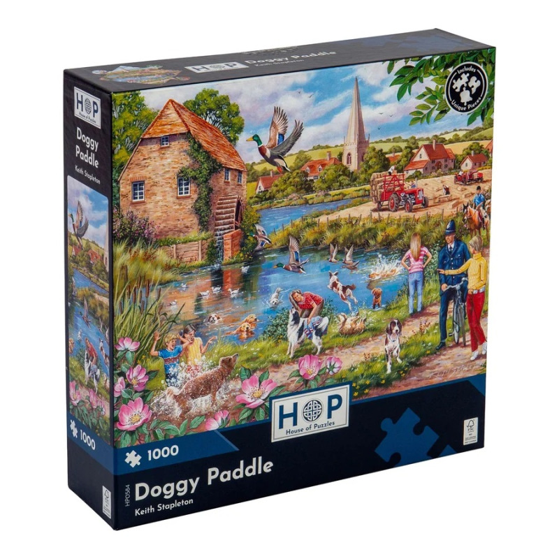 HOP Puzzle Psí plavání 1000 dílků