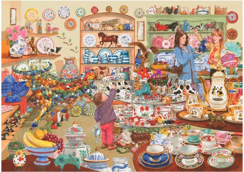 Puzzle Býci v obchodě s porcelánem 1000 dílků