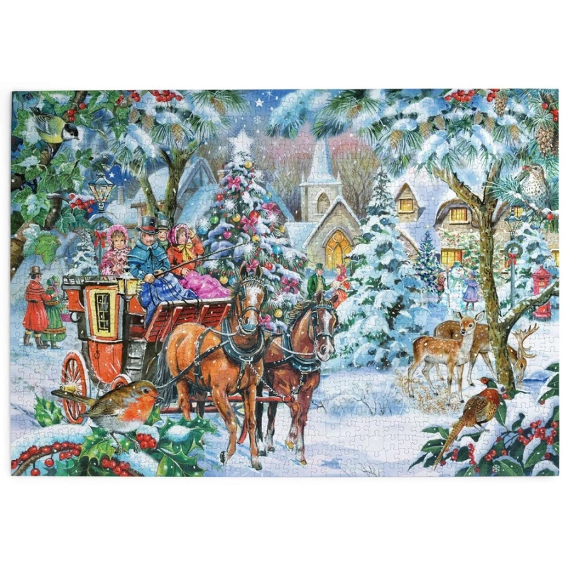 HOP Puzzle Společnost v kočáře 1000 dílků