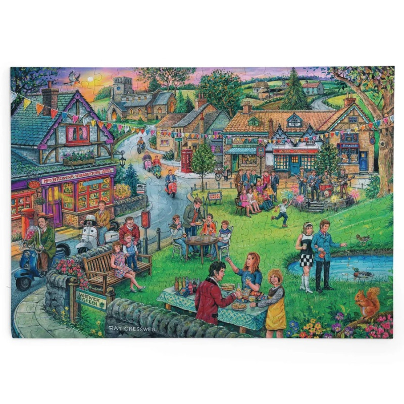 HOP Puzzle Vesnická slavnost v duchu šedesátých let 250 velkých dílků