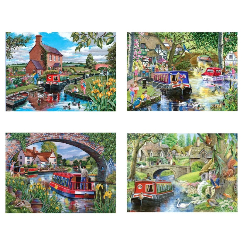 HOP Puzzle Plavba po vodních kanálech 4x500 dílků