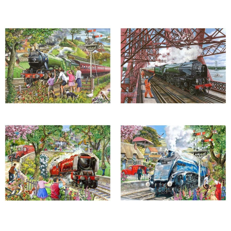 HOP Puzzle V plné páře 4x500 dílků