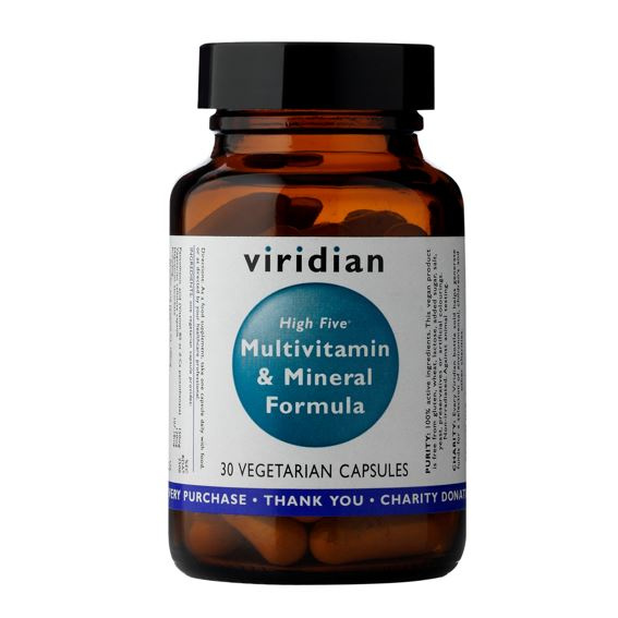 Viridian Nutrition Viridian High Five Multivitamin & Mineral Formula 30 kapslí