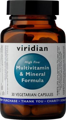 Viridian Nutrition Viridian High Five Multivitamin & Mineral Formula 30 kapslí