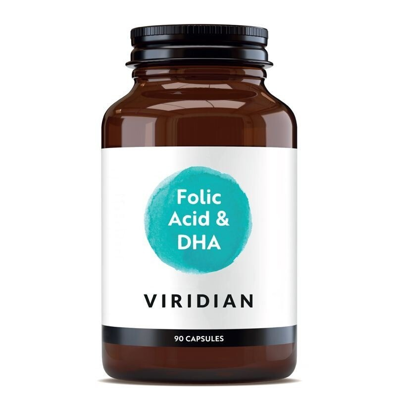 Viridian Folic Acid with DHA 90 kapslí 