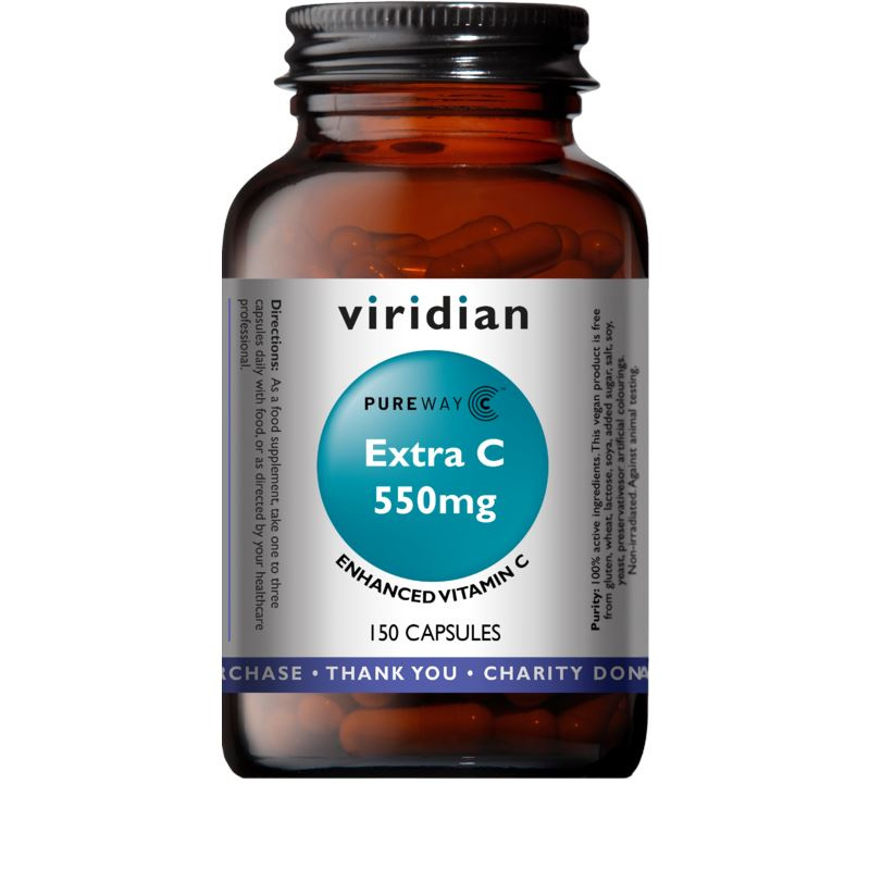 Viridian Nutrition Viridian Extra Vitamin C 550mg 150 kapslí