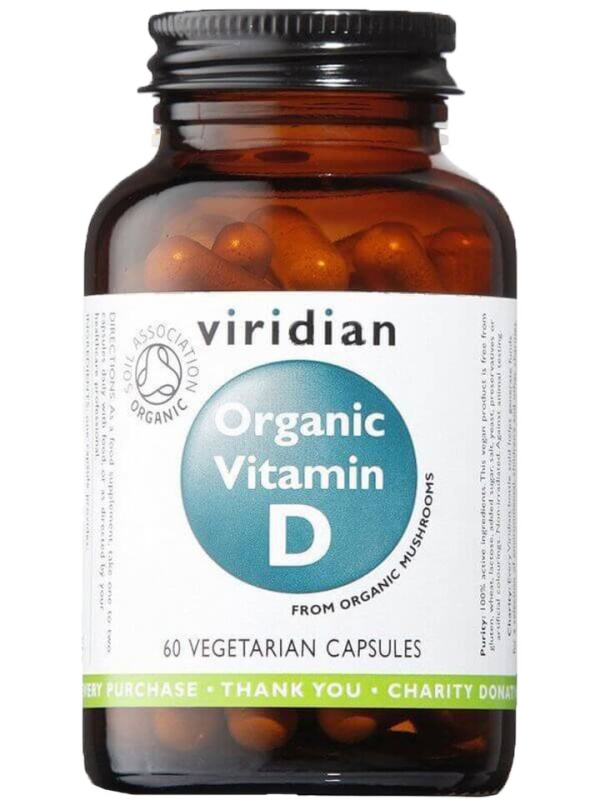 Viridian Nutrition Viridian Vitamín D 60 kapslí organic
