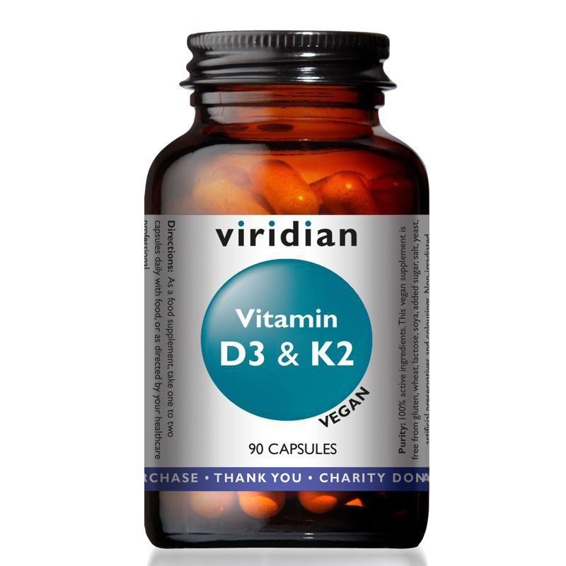 Viridian Nutrition Viridian Vitamin D3 & K2 90 kapslí
