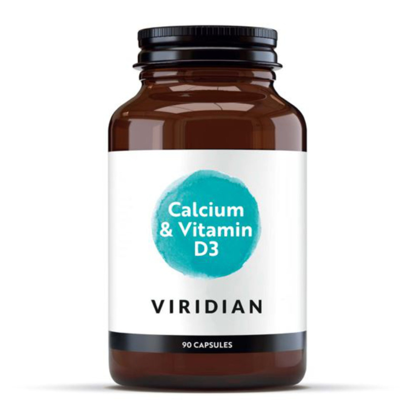 Viridian Nutrition High Potency Calcium & D3 90 kapslí (Vápník s vitamínem D3)