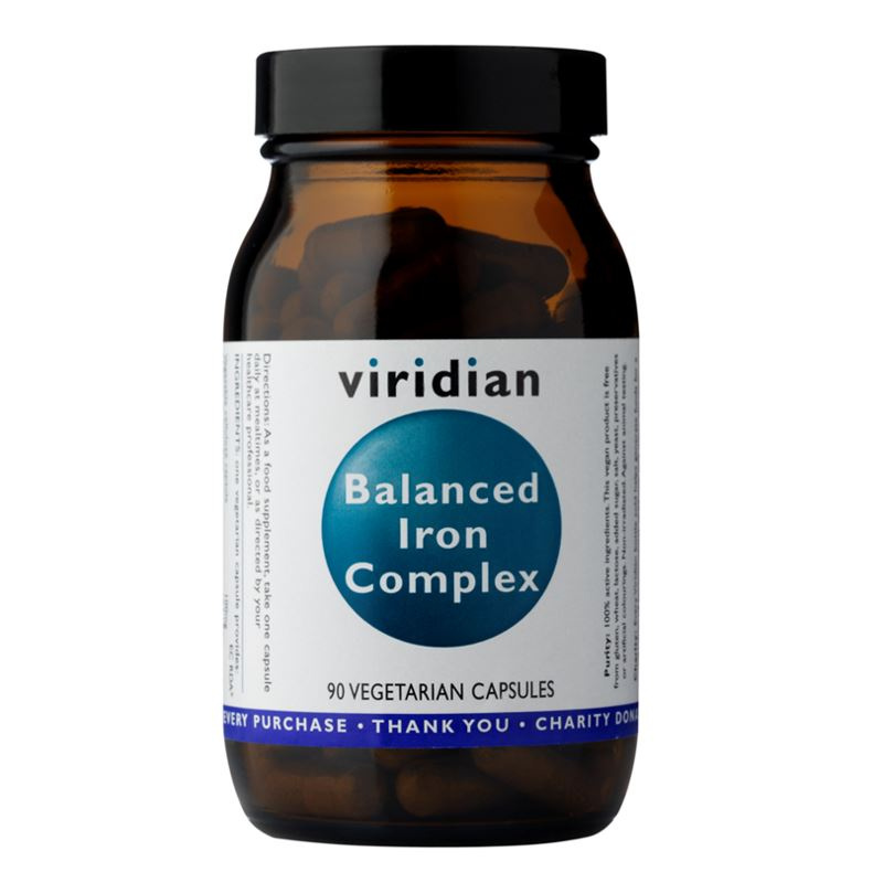 Viridian Nutrition Viridian Balanced Iron Complex (Komplex železa s vitamíny) 90 kapslí