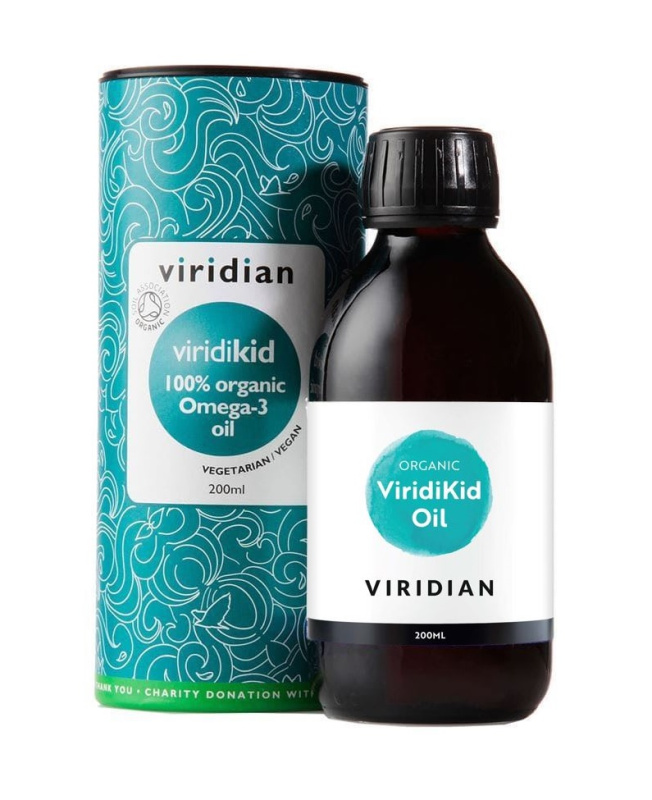 Viridian Viridikid Bio Omega 3 olej pro děti 200 ml