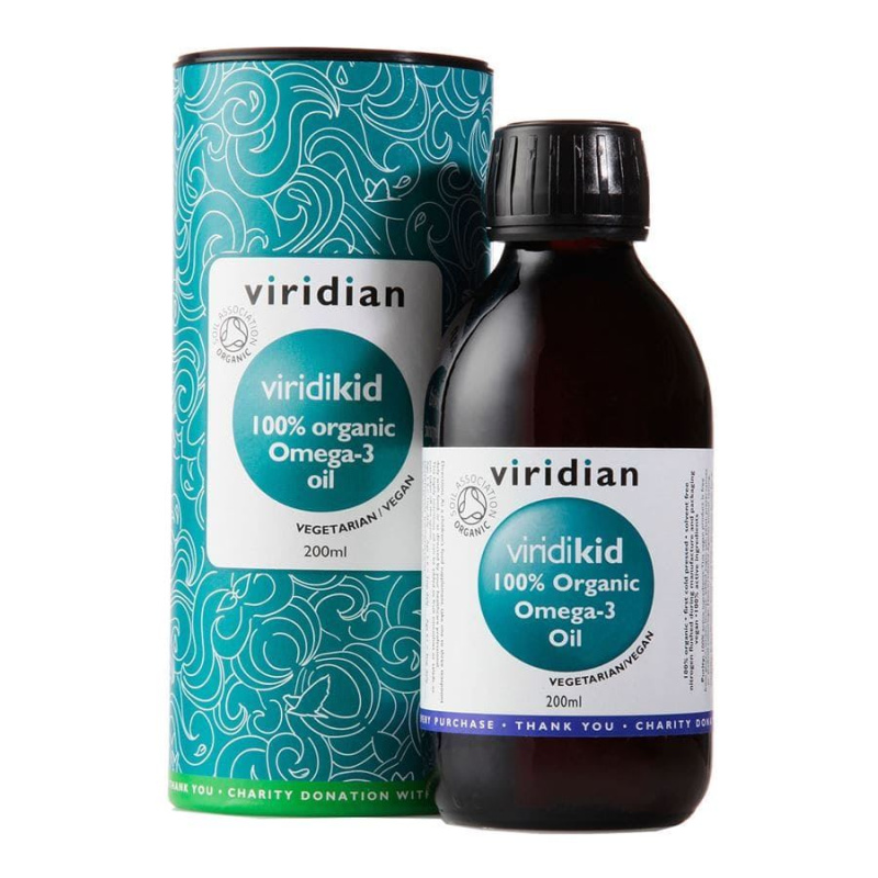 Viridian Viridikid Bio Omega 3 olej pro děti 200 ml