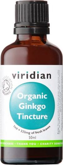 Viridian Nutrition Viridian Ginkgo Biloba Tincture Organic, 50 ml