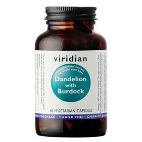Viridian Nutrition Viridian Dandelion with Burdock, 60 kapslí