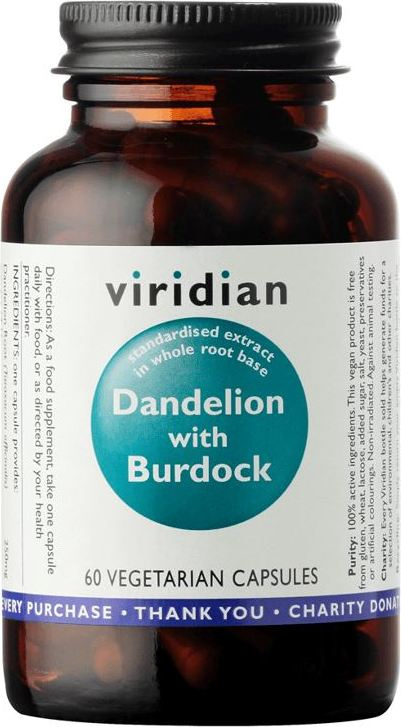 Viridian Nutrition Viridian Dandelion with Burdock, 60 kapslí