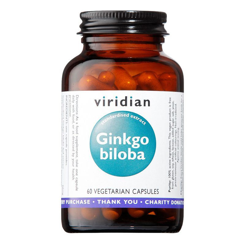 Viridian Nutrition Viridian Ginkgo Biloba 60 kapslí