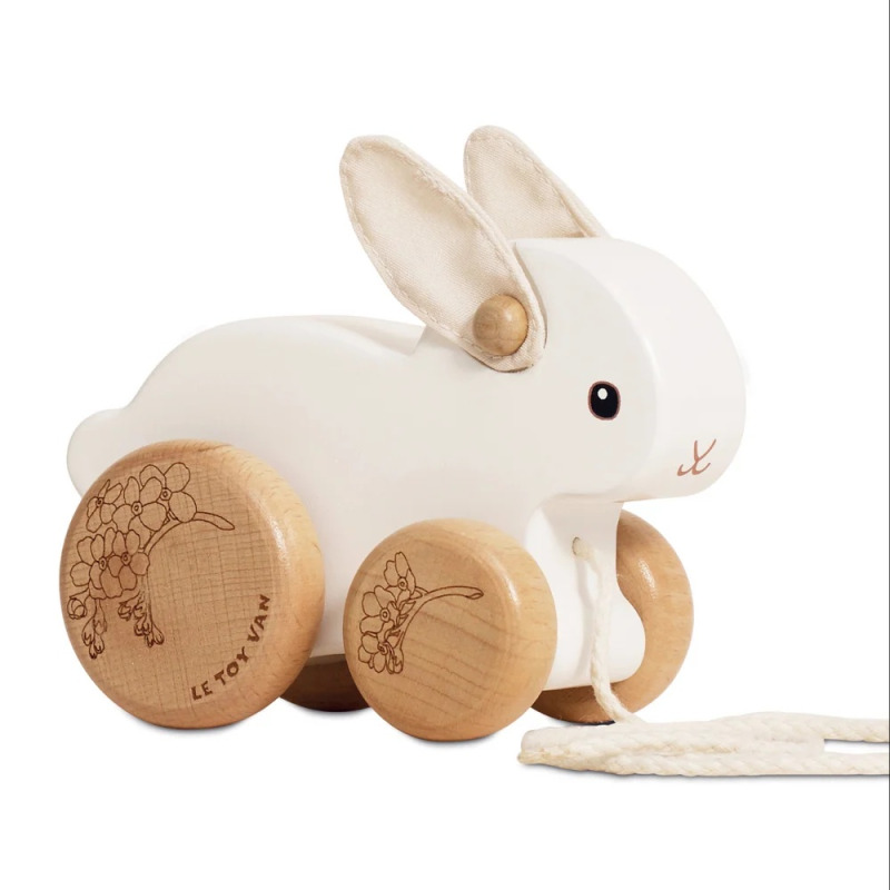 Le Toy Van dřevěný králíček na kolečkách k tahání