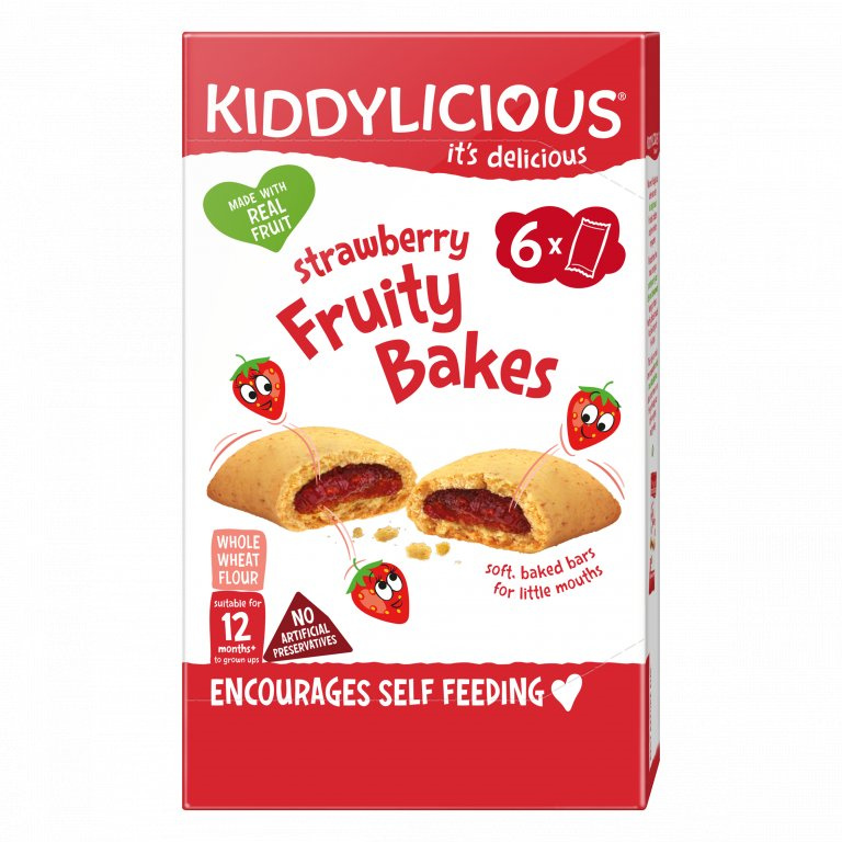 Kiddylicious Ovocné koláčky jahodové, 6x22g