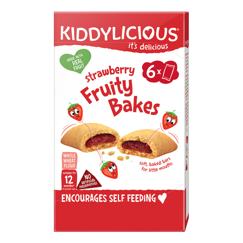 Kiddylicious Ovocné koláčky jahodové, 6x22g