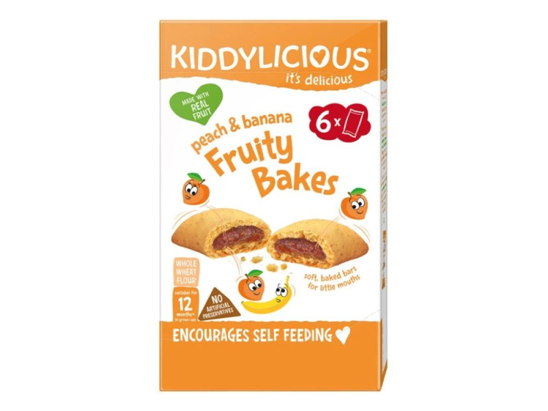 Kiddylicious Ovocné koláčky broskvovo-banánové, 6x22g