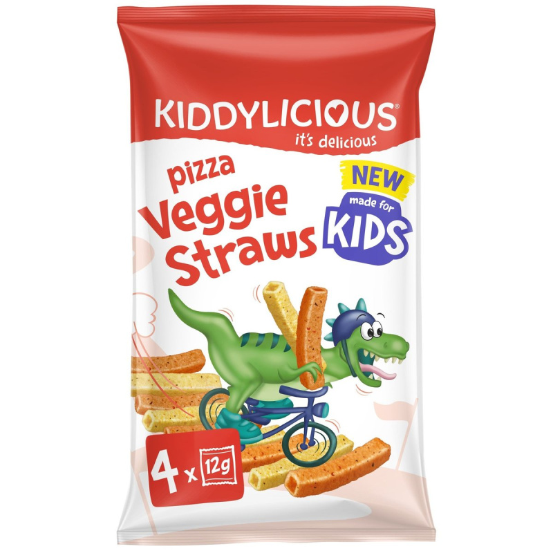 Kiddylicious tyčinky zeleninové s příchutí pizza 4x12g