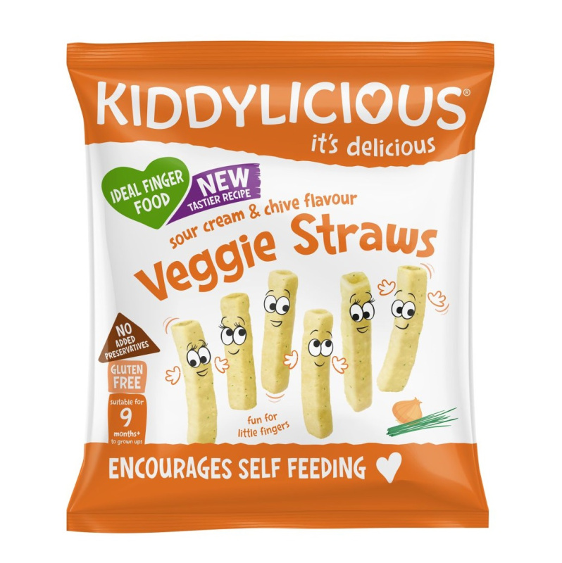 Kiddylicious Tyčinky zeleninové s příchutí zakysané smetany a pažitky, 12g