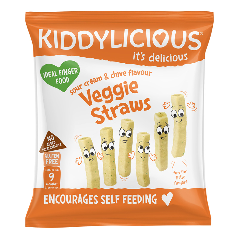 Kiddylicious Tyčinky zeleninové s příchutí zakysané smetany a pažitky, 12g